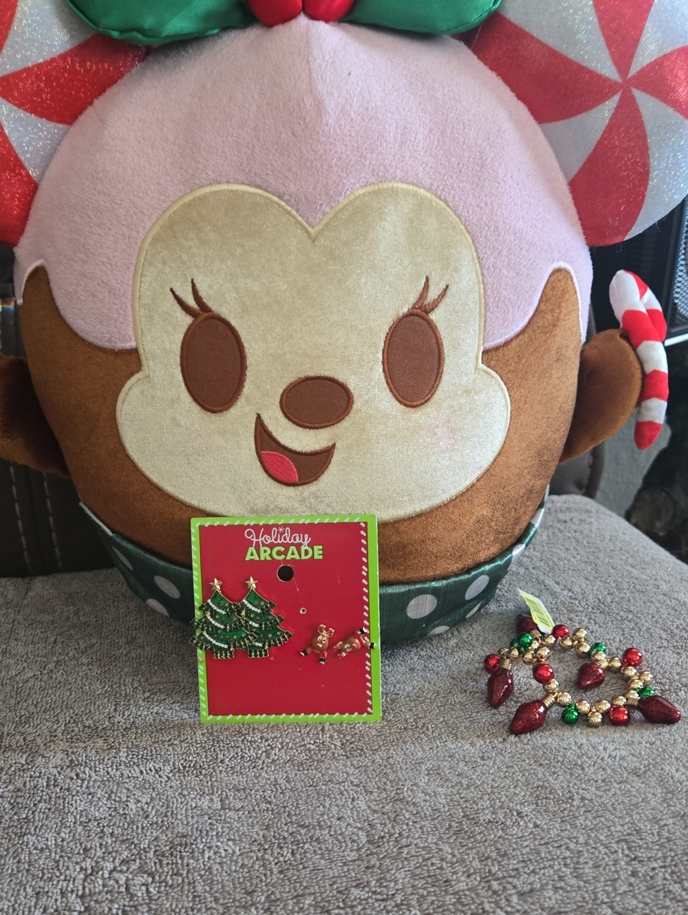 Macy's Pink, Brown & Green Holiday Plush Candy Character